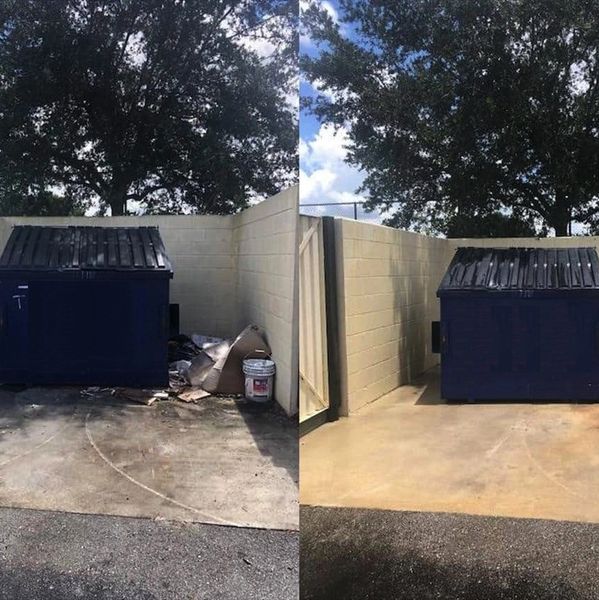 Commercial Pressure Washing. Dumpster Cleaning.