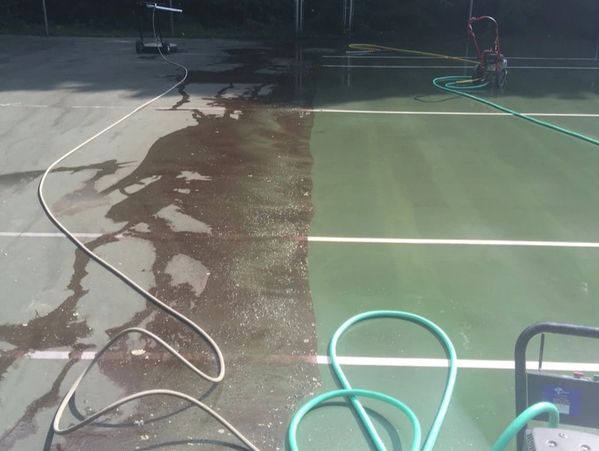 Commercial Pressure Washing. Sports Court Cleaning. Tennis Court Cleaning.