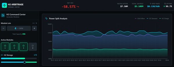 Image showcasing functionality of groundbreaking Hydrogen Software.