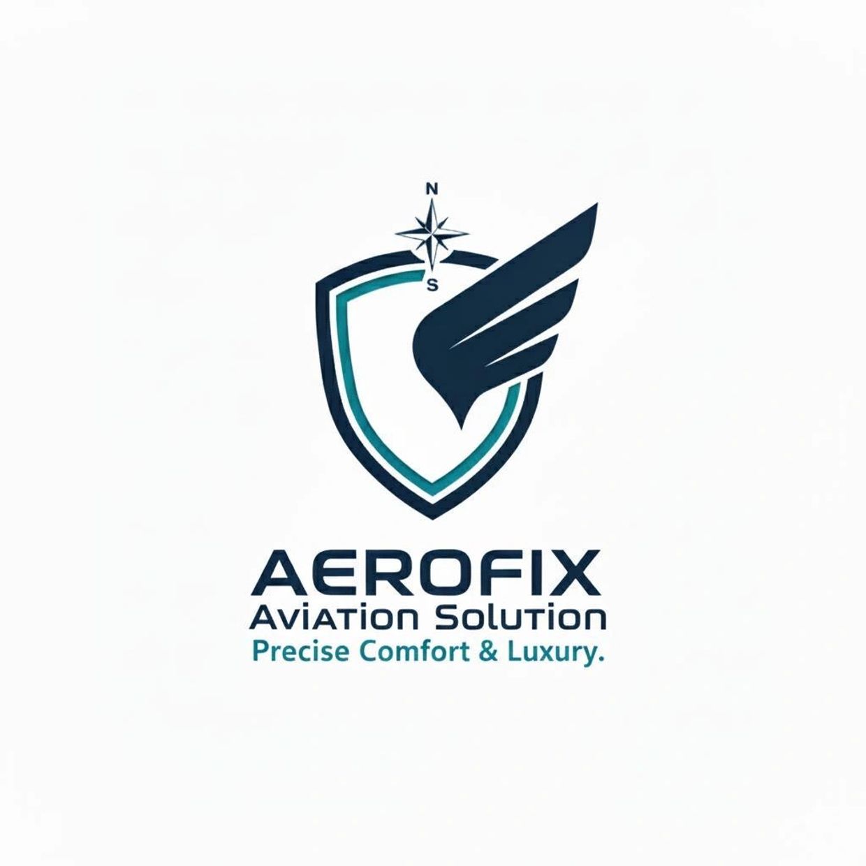 Logotipo de Aerofix con ala y rosa de los vientos.