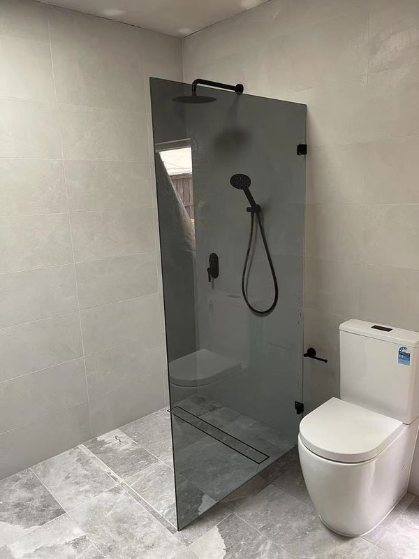 Bathroom with glass shower screen
