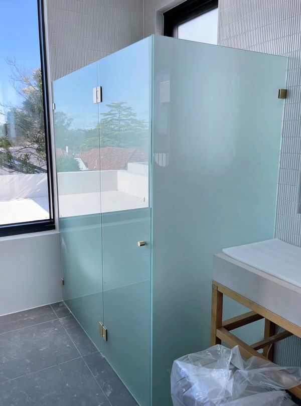 Walk-in frameless shower