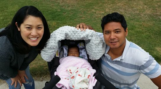 Jason Shah, Founder with his Wife Kelly and newborn daughter.