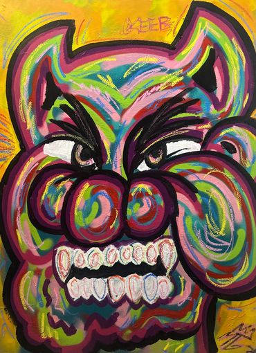30X40 SPRAYPAINT-ACRYLIC-PASTELS