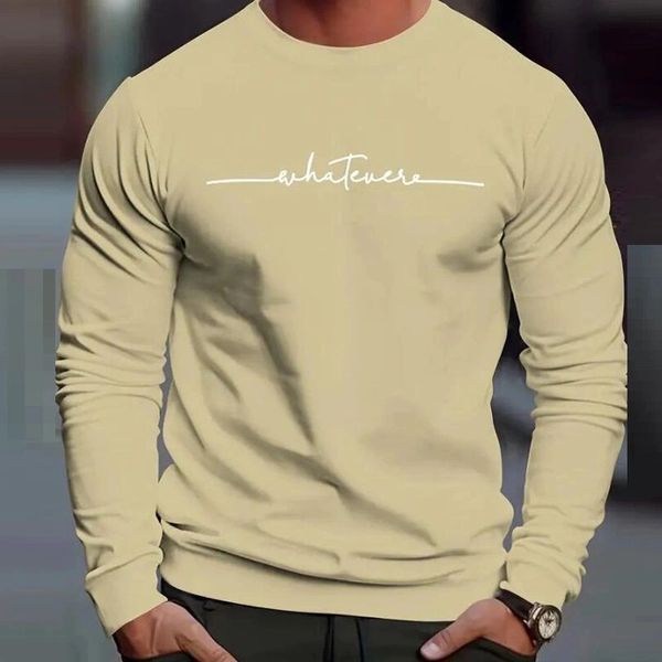 Cartoon Letter Printing Long-sleeved Round-neck Pullover