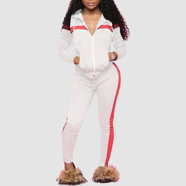 TrendyChic Women Sweatsuit Set,2 PCS Outfits Tracksuit Long Sleeve Zip Up Sweatshirt and Long