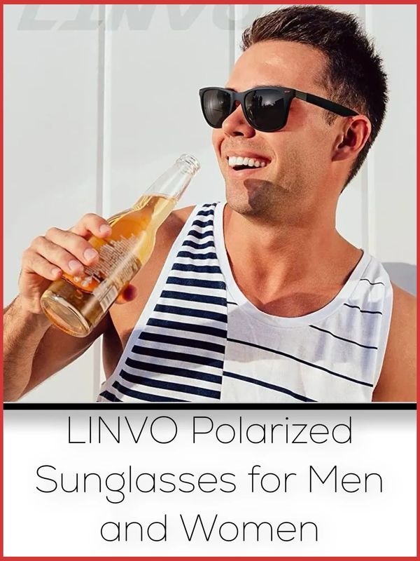 LINVO Polarized Sunglasses for Men and Women,Driving Fishing Golf HD UV400 Shades
