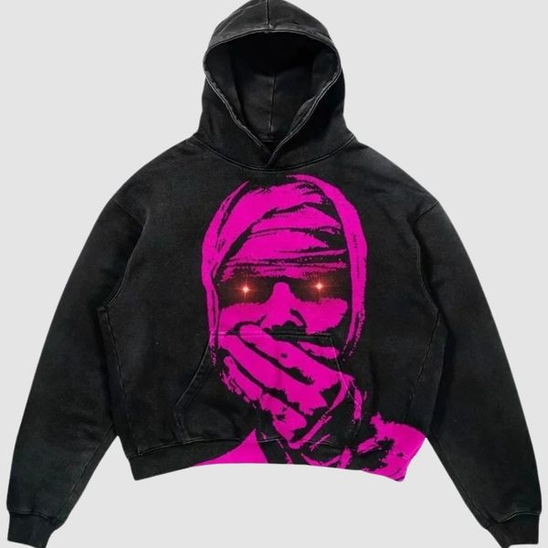 Fashion Punk Design Fleece Printed Hoodie