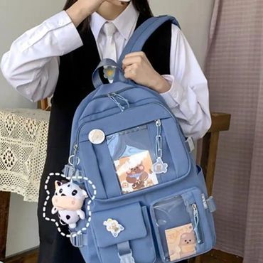 Blue school bag