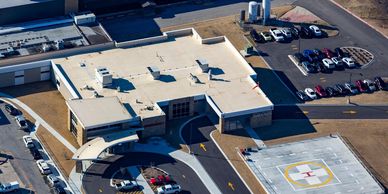 McAlester Regional Health Center addition using Holcim Elevate TPO roof system.