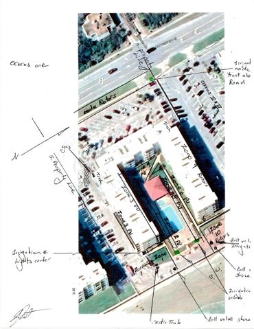 Volusia county beach side Condo construction site Irrigation repairs showing zones, Clocks, & heads.