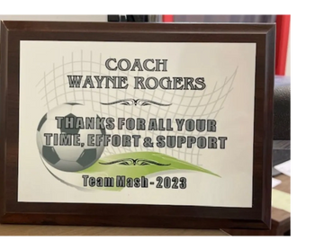 6x8 coach's plaque