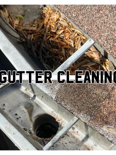 Before an after gutter cleaning