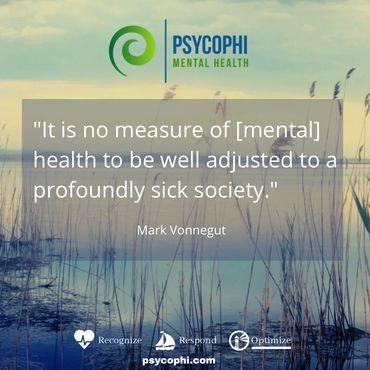 Mental Health Quote to inspire health, growth, change and perspective.