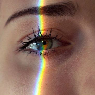 Depression and the journey towards mental health stability. An eye representing vision and growth