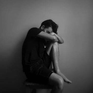 Man with depression and the beauty of mental health care at Psycophi for growth and development