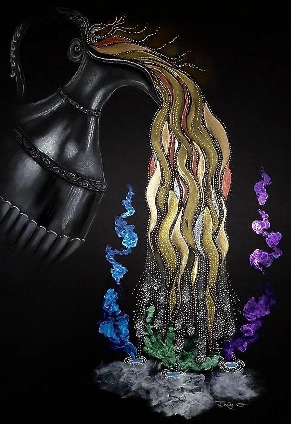 Art by Jinty McKirdy - Let Incence Arise: Jug pouring out God's spirit on the land