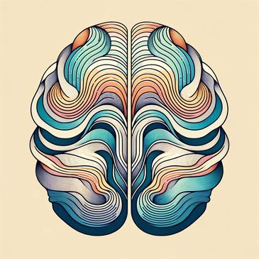 colorful abstract picture of a brain.