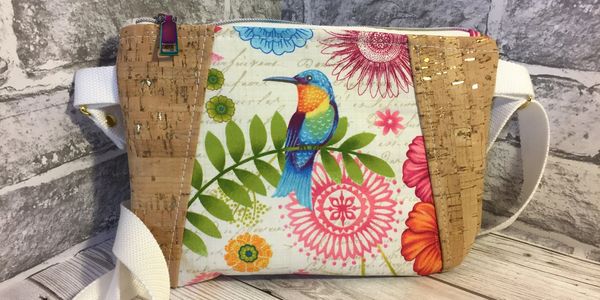 Cross Body Cork and Cotton bag