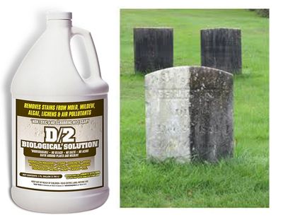 D/2 Biological Cleaner used to clean monuments