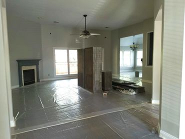 Floor covering before Painting in Murfreesboro. Professional painting company ipaint in Nolensville