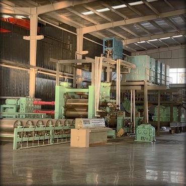 Resilient vinyl flooring base layer extrusion production line in factory in China