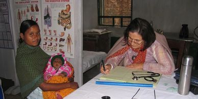 Dr. Barbara Nath Wiser volunteers at Nuxalbari