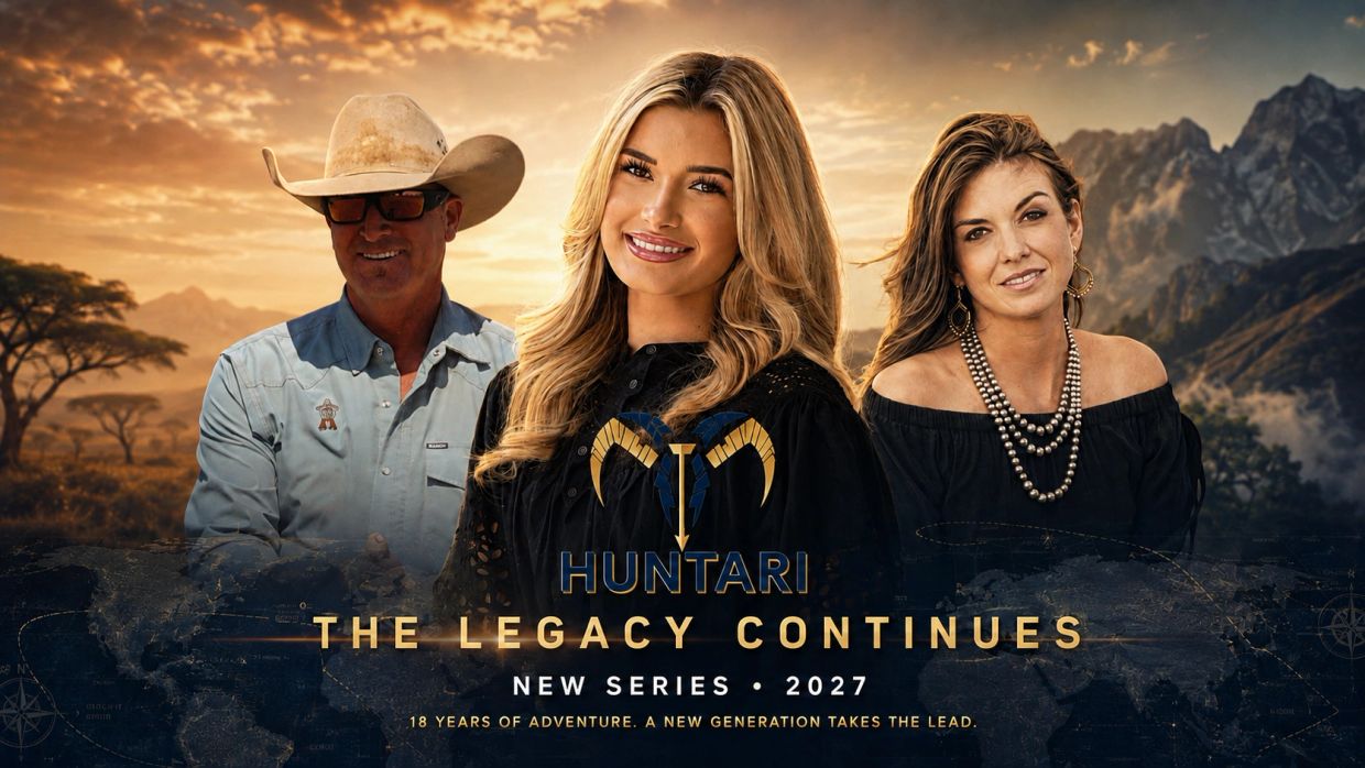 Promotional poster for Huntari's new series in 2027.