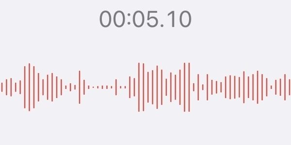 Audio waveform with a timer showing 5.10 seconds.