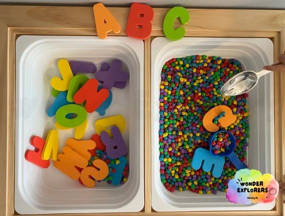 Sensory Table with Large Bin Inserts Sensory Table with Large Bin Inserts