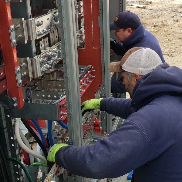 outdoor rated switch gear termination.