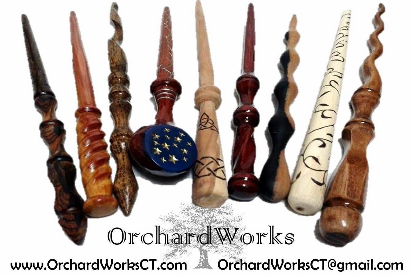 handcrafted wooden magic wands
