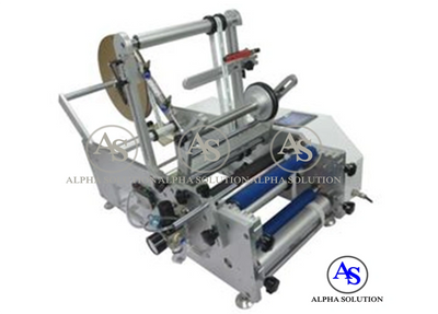 Two Sides Labels Semi Auto Labeling Machine for round bottles, Allows to apply 2 labels at one time