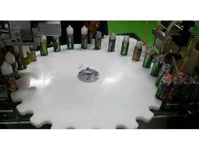 E Liquid/ Vape Liquid Automatic Rotary Filling Machine, automatic feed on bottle cap, small bottle