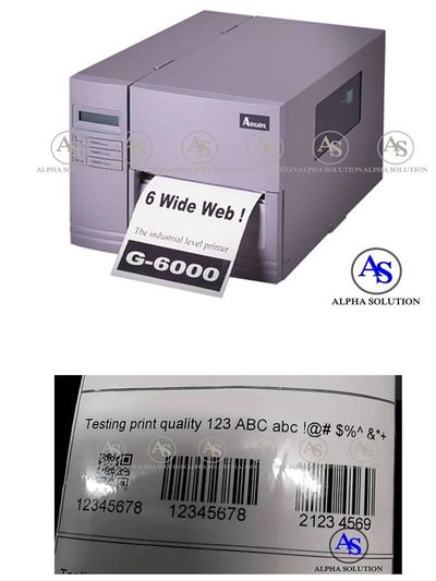 Argox 6 inches, industrial grade printer, expiry date, barcode, batch no., 300M ribbon capacity