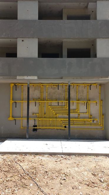 Instalación de cañería de servicio de gas