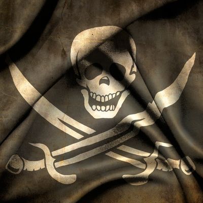 The skull and crossbones pirate flag