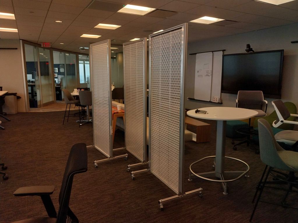Used as a movable office acoustic panel