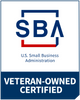 U.S. Small Business Administration Veteran-Owned Certified logo.