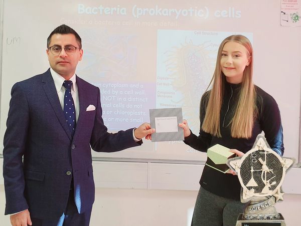 Dr. Adam with a student