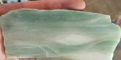 Green Fluorite comes from  Arizona. The creamy green an white colors are transparent. It does take a
