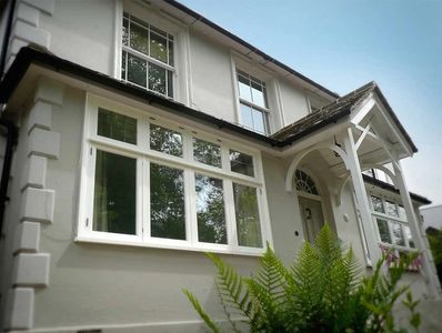 house with white windows
