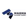 Logo of Magma Silver Corp with blue geometric shapes and black text.