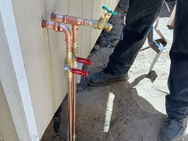 Copper water service to a ADU