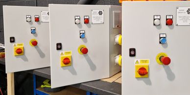 Industrial control panel for electrical automation systems, designed for efficient process control,