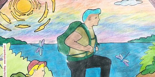 Take Hike Minne-Mural ™ Coloring Art  Poster detail.