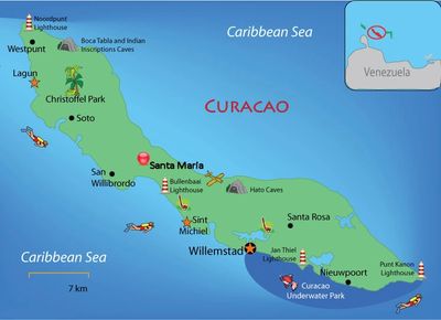 Curacao map image