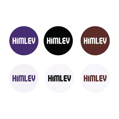Six circular logos with the text 'HIMLEV' in different color schemes.