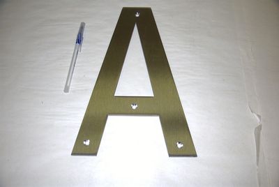 Fabricated stainless steel letter