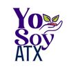 Yo Soy ATX logo with purple text and a leaf.